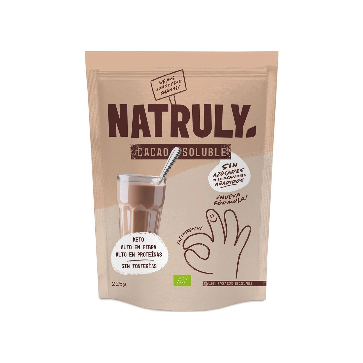 Cacao soluble Bio 225 g Natruly