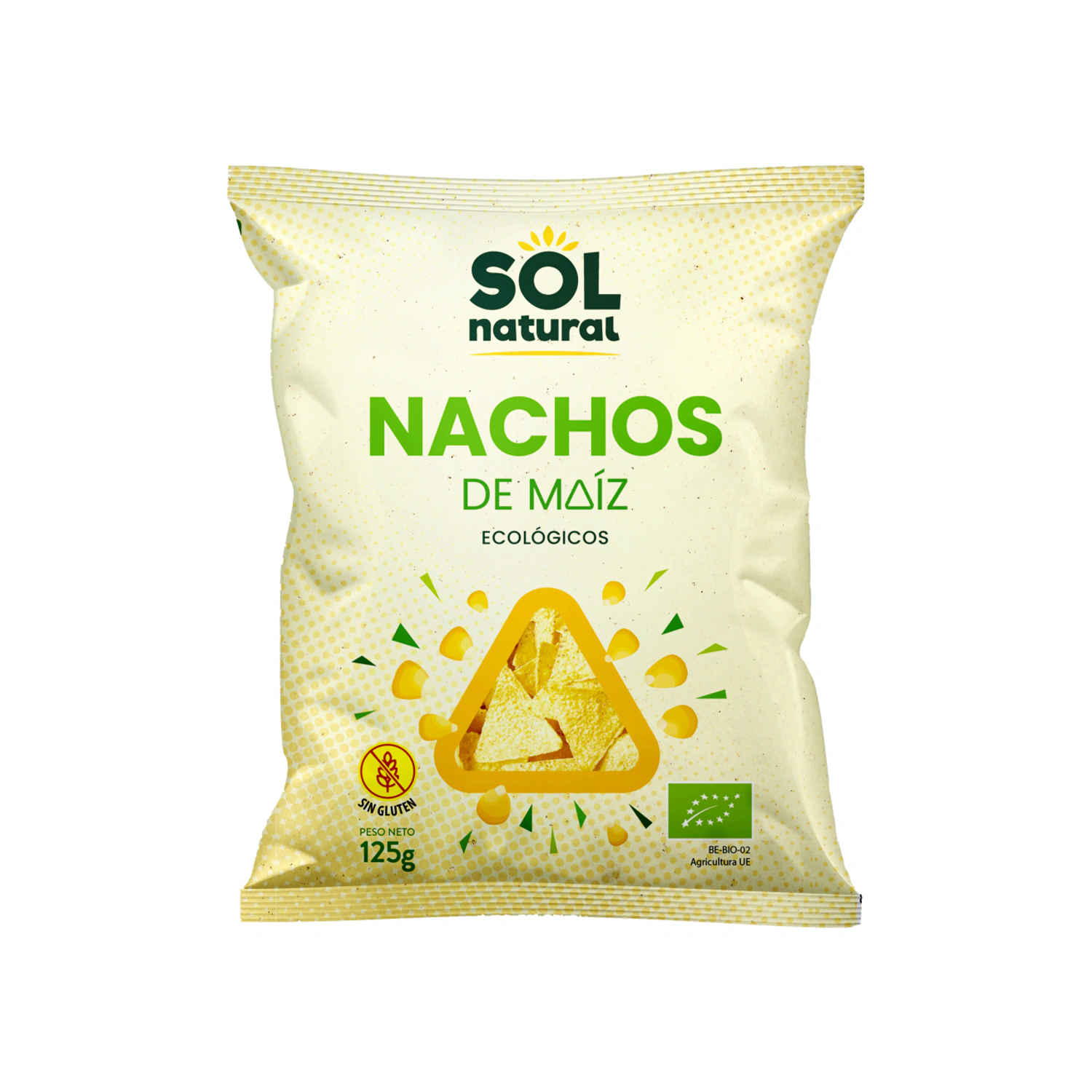 Nachos de maíz sin gluten Bio 125 g Sol Natural