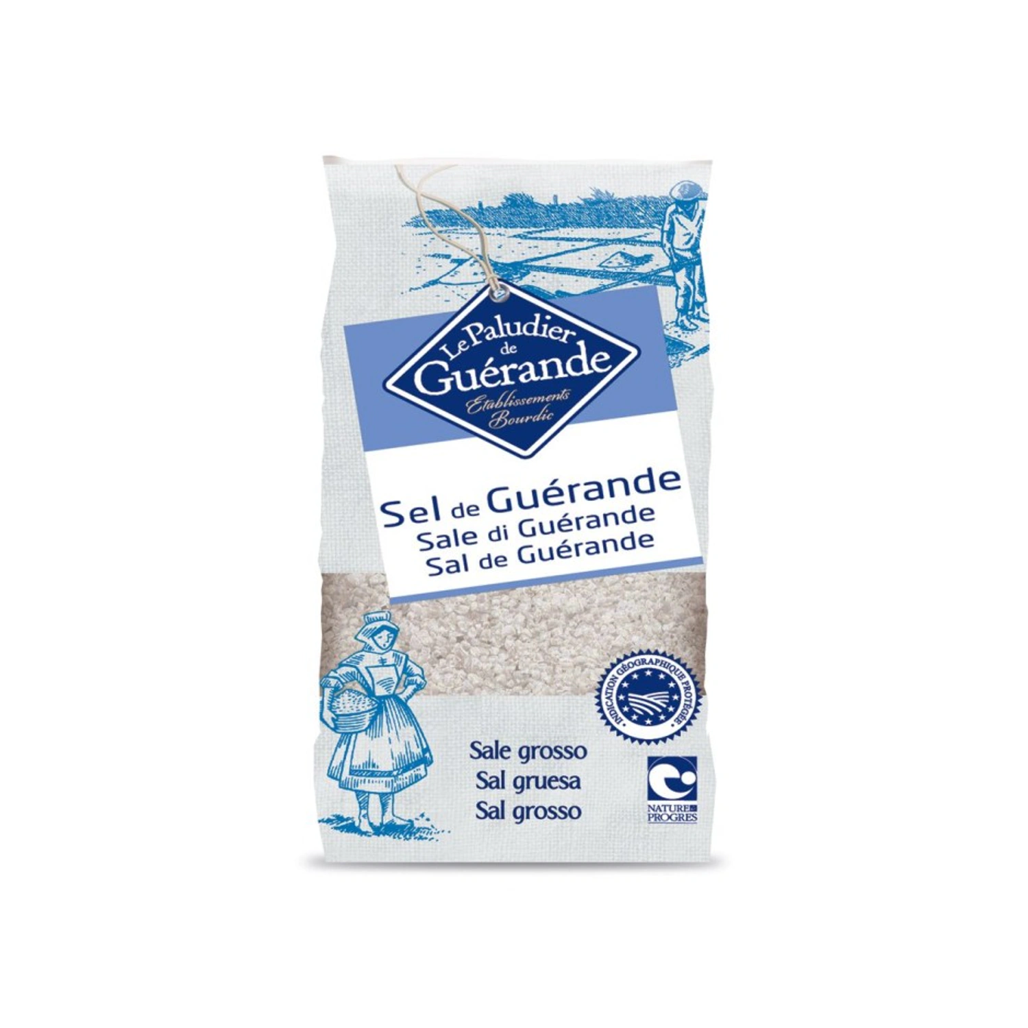 Sal gris gruesa de Guérande 1 kg Le Paludier de Guérande