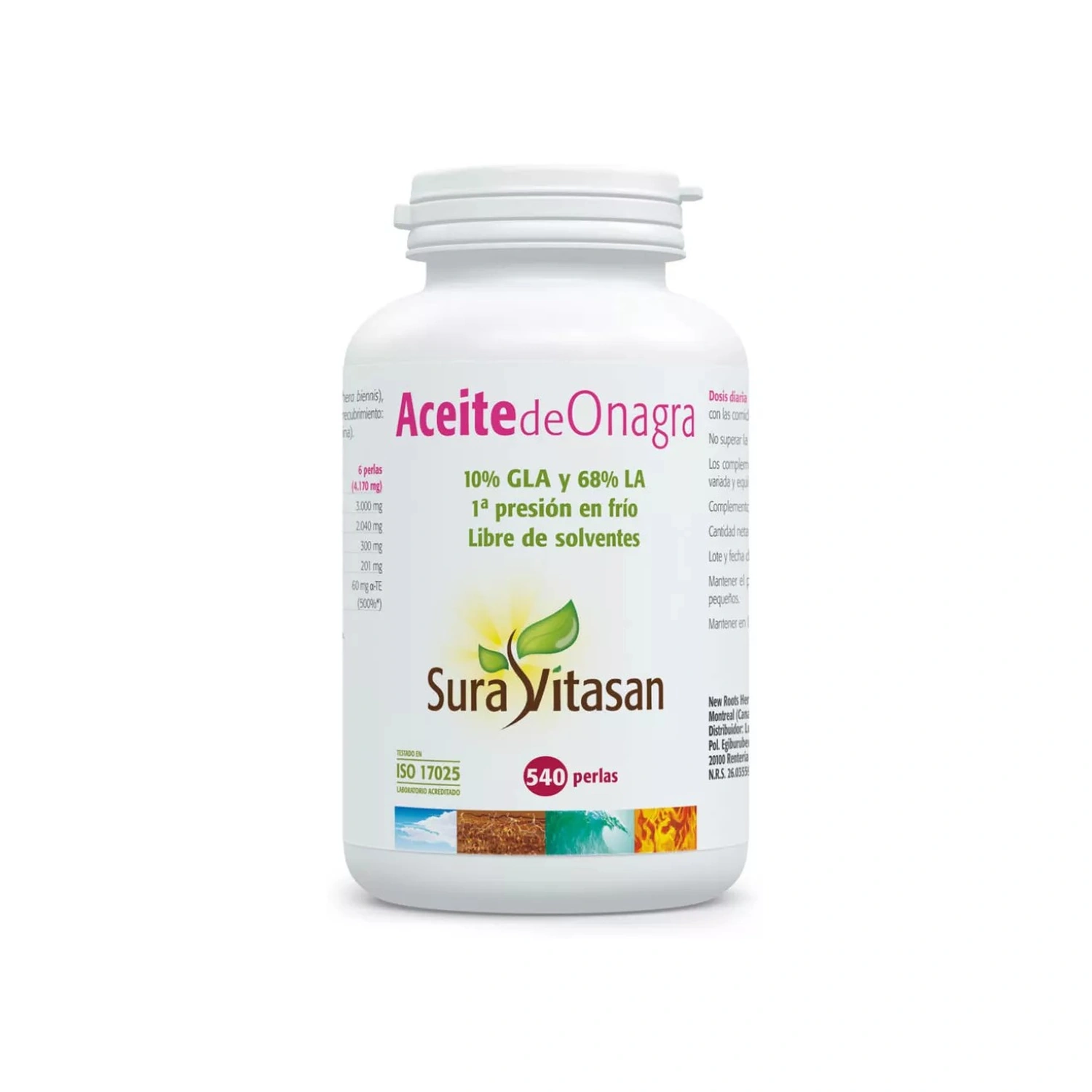 [VB000043] Aceite de Onagra 500 mg 540 perlas Sura Vitasan