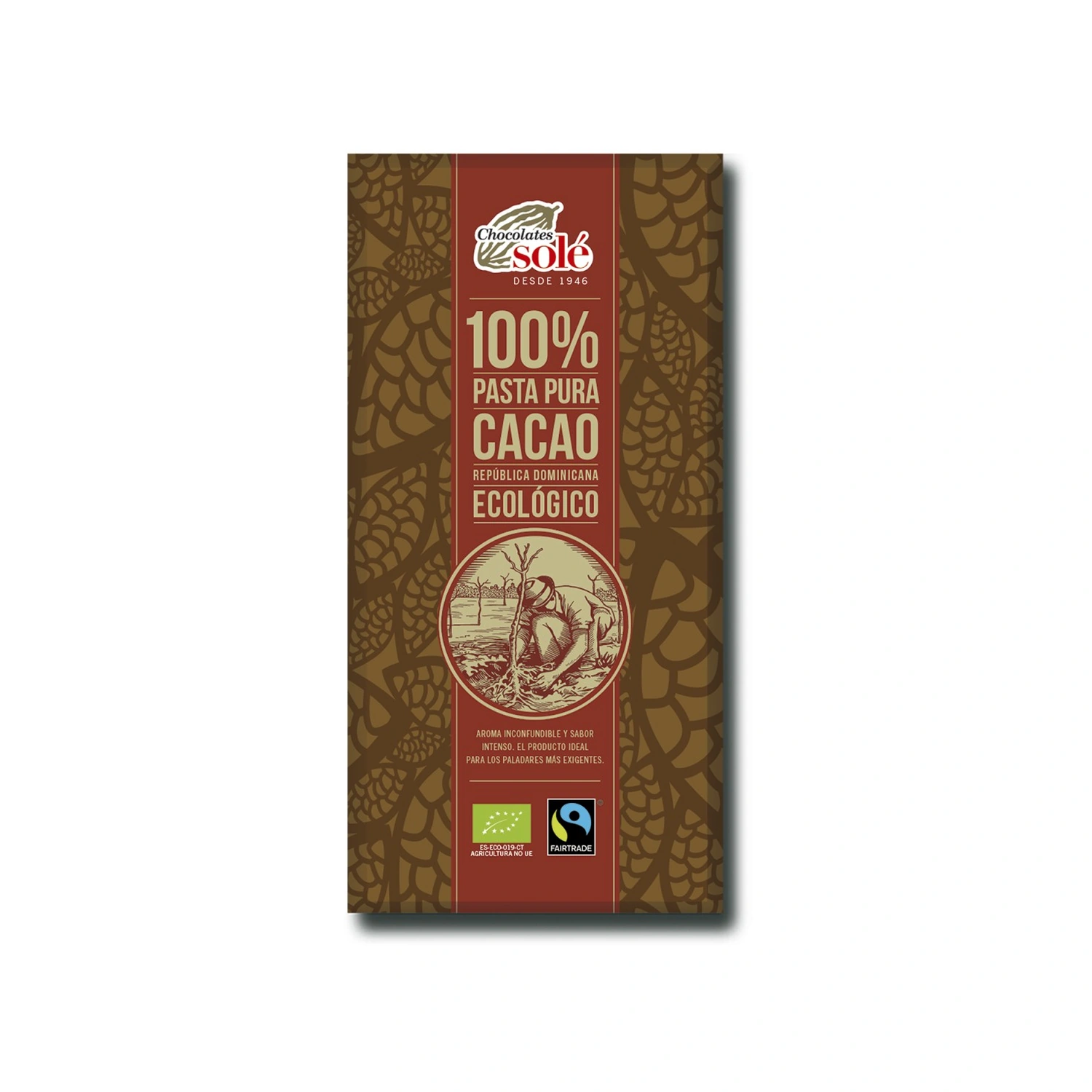 [VB000957] Chocolate negro 100% cacao Bio 90 g Chocolates Solé