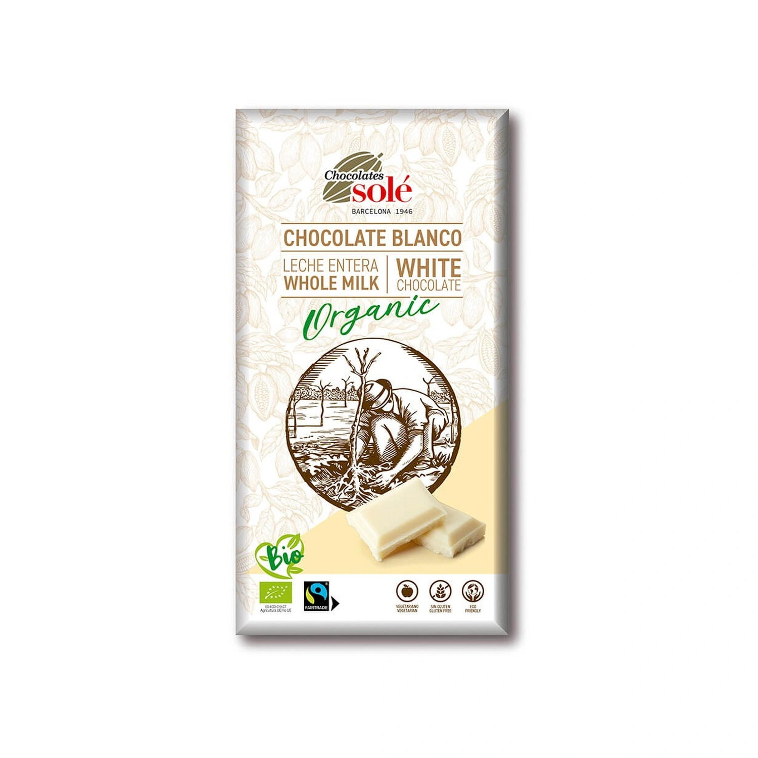 [VB000968] Chocolate blanco Bio 90 g Chocolates Solé