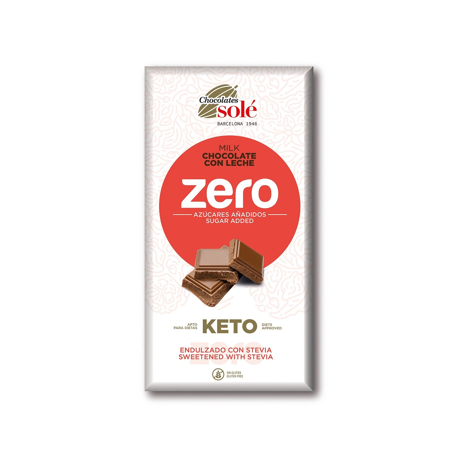 [VB000970] Chocolate con leche y stevia Keto Zero 100 g Chocolates Solé