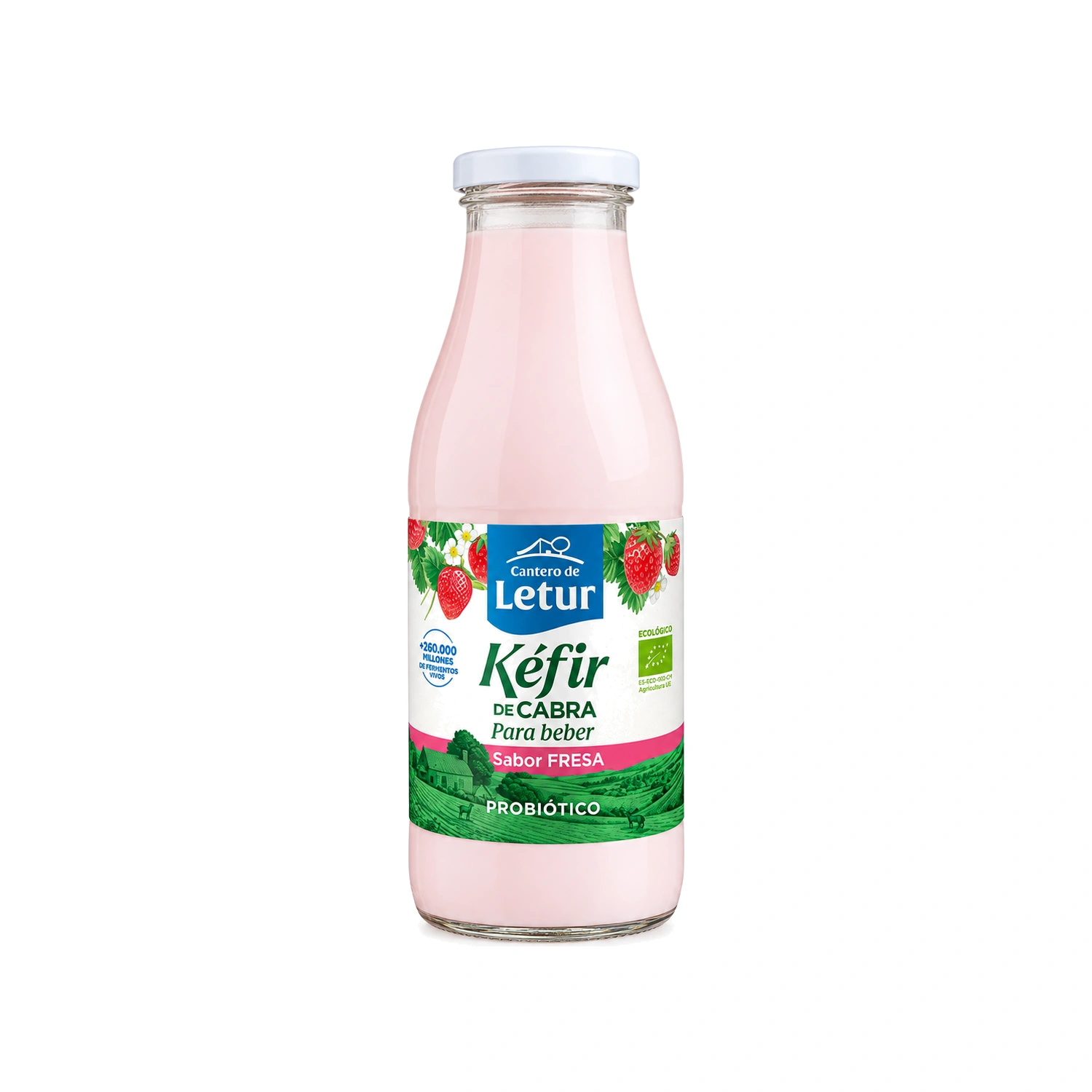 [VB001006] Kéfir de cabra para beber fresa Bio 500 ml Cantero de Letur