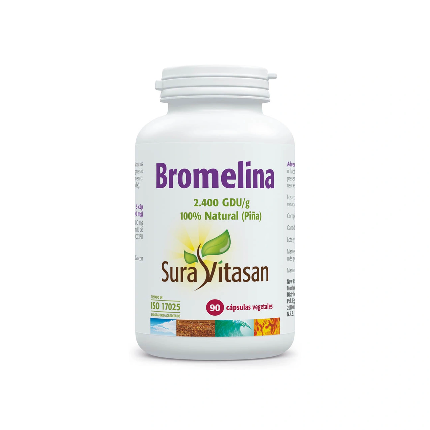 Bromelina 2.400 500 mg 90 cápsulas Sura Vitasan