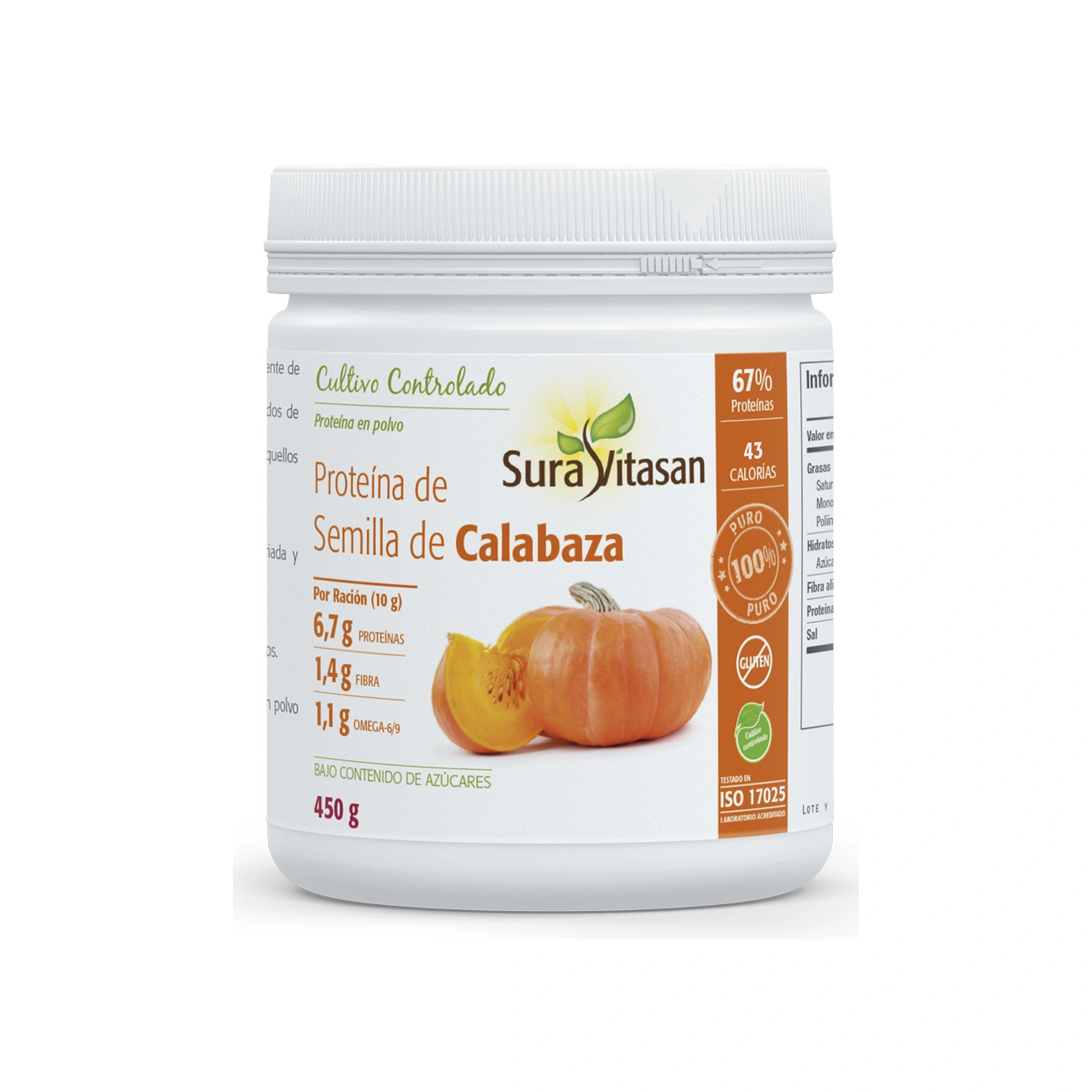 [VB000182] Proteína de Semilla de Calabaza 450 g Sura Vitasan