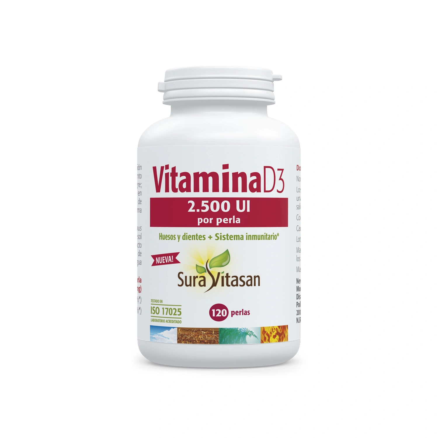 [VB000224] Vitamina D3 2.500 UI 120 perlas Sura Vitasan