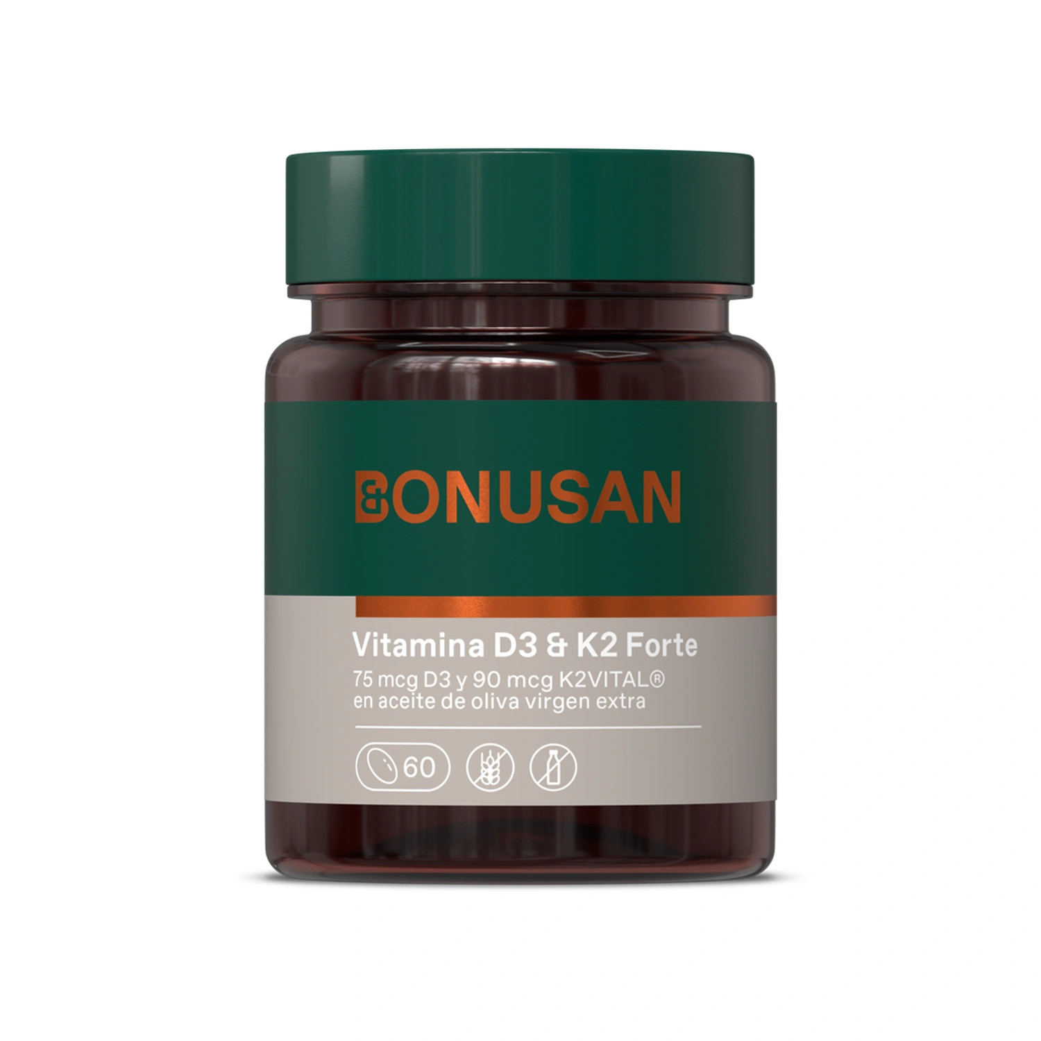 Vitamina D3 & K2 Forte 60 perlas Bonusan