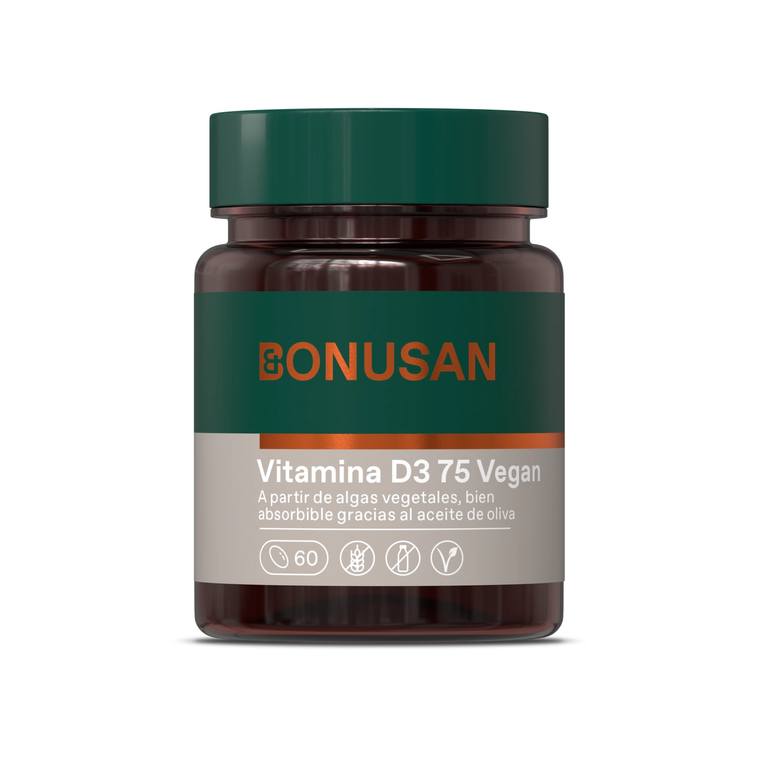 Vitamina D3 75 Vegan 60 perlas Bonusan