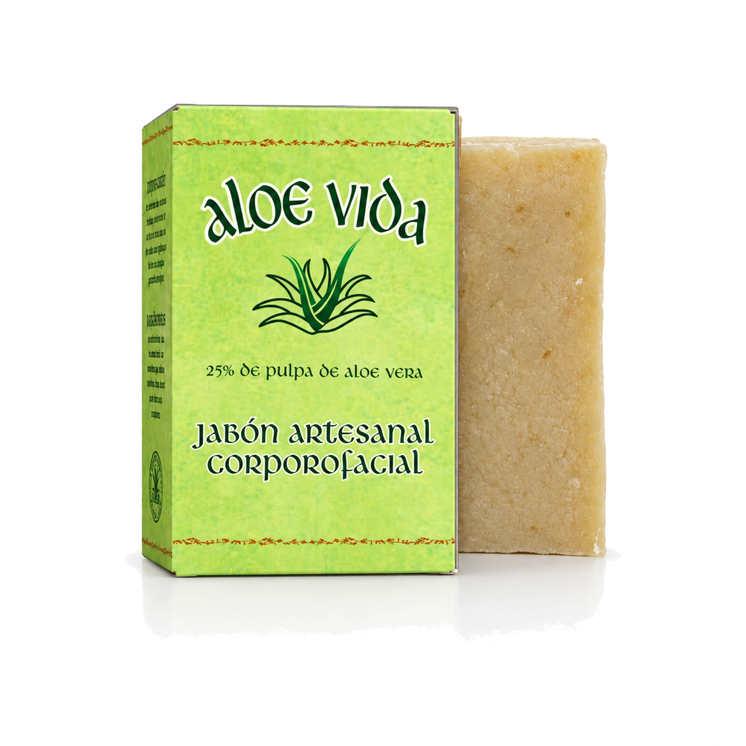 Jabón artesanal corpofacial de aloe vera 100 g Aloe Vida