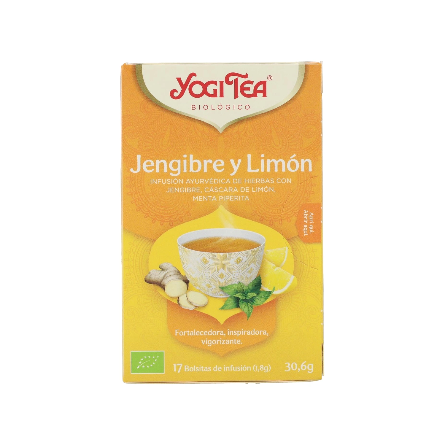 Infusión de jengibre y limón Bio 17 x 1,8 g Yogi Tea