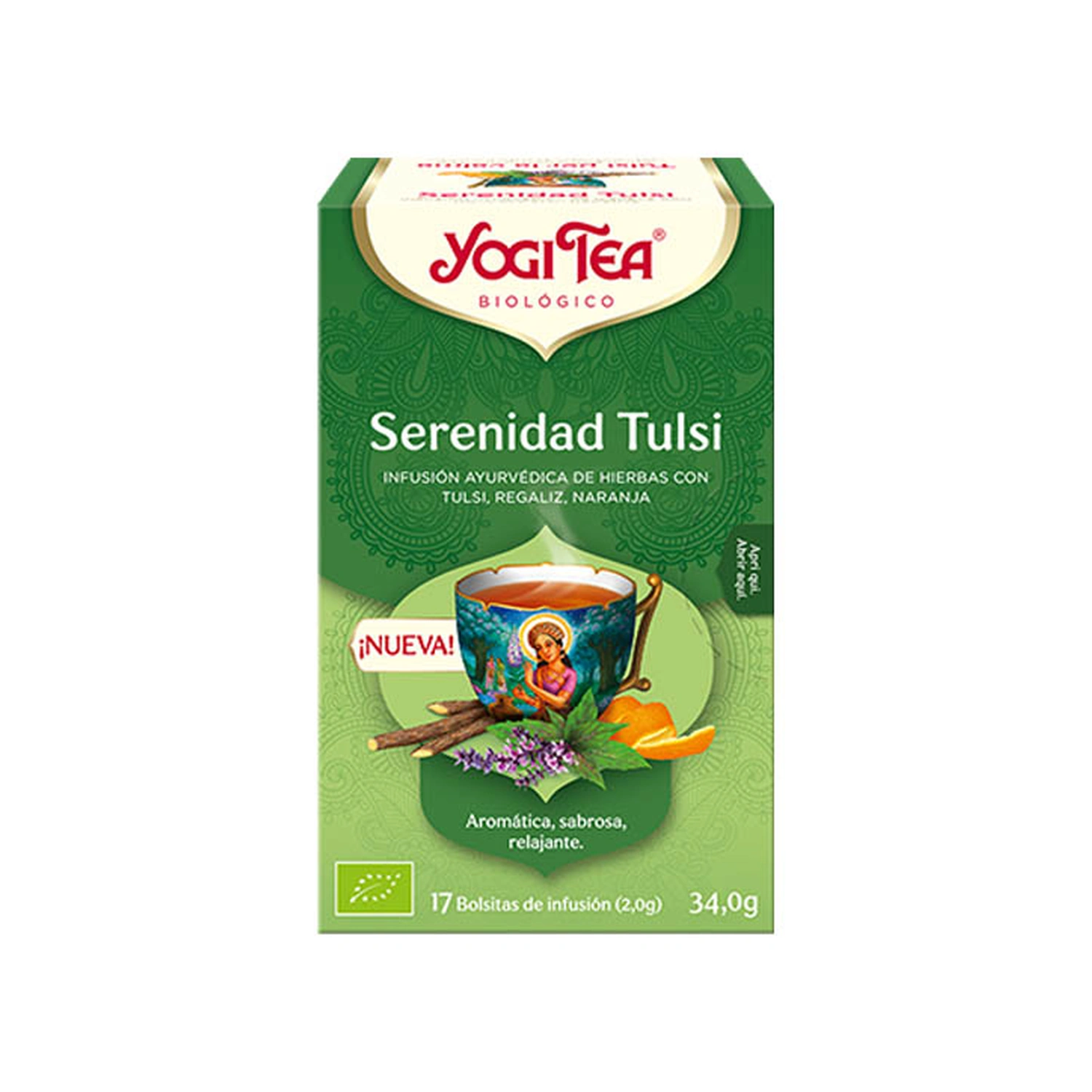 Infusión Serenidad Tulsi Bio 17 x 1,8 g Yogi Tea