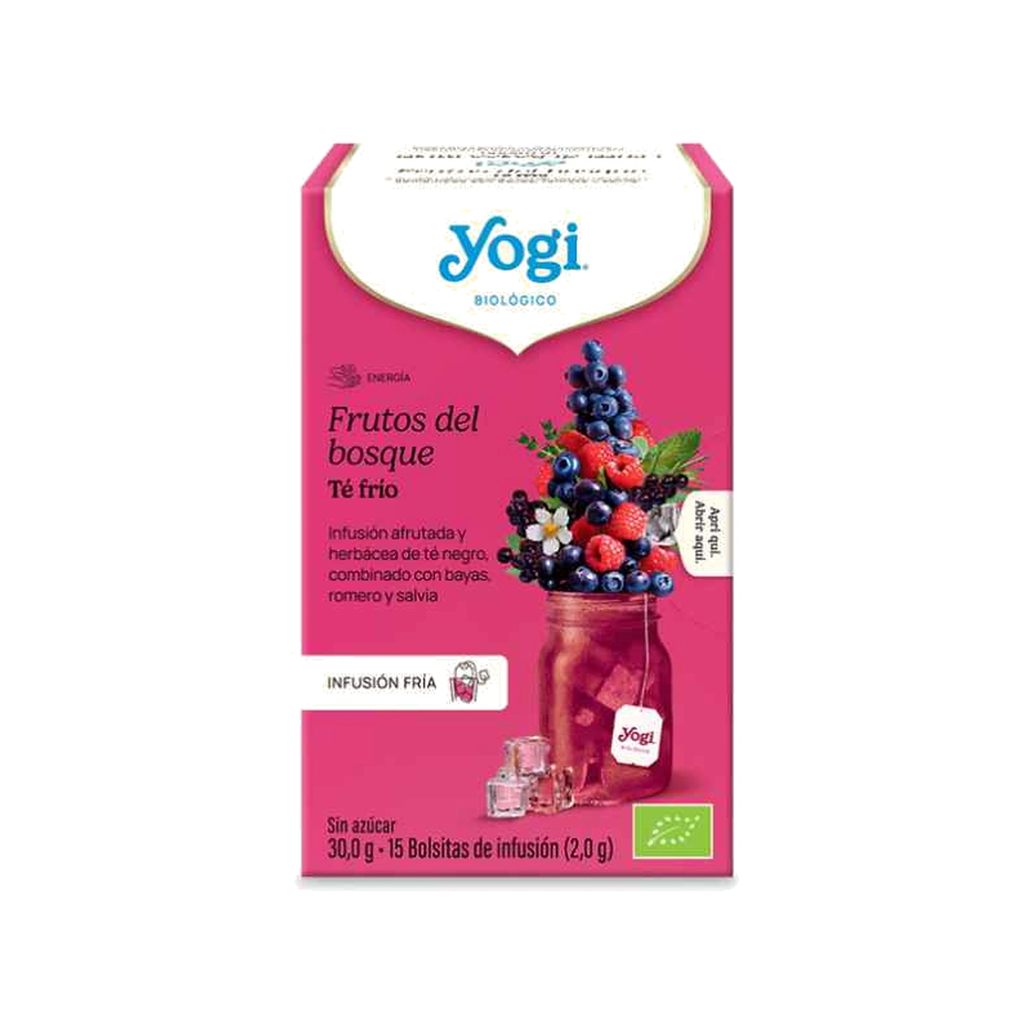 Infusión fría de frutos del bosque Bio 15 x 2 g Yogi Tea