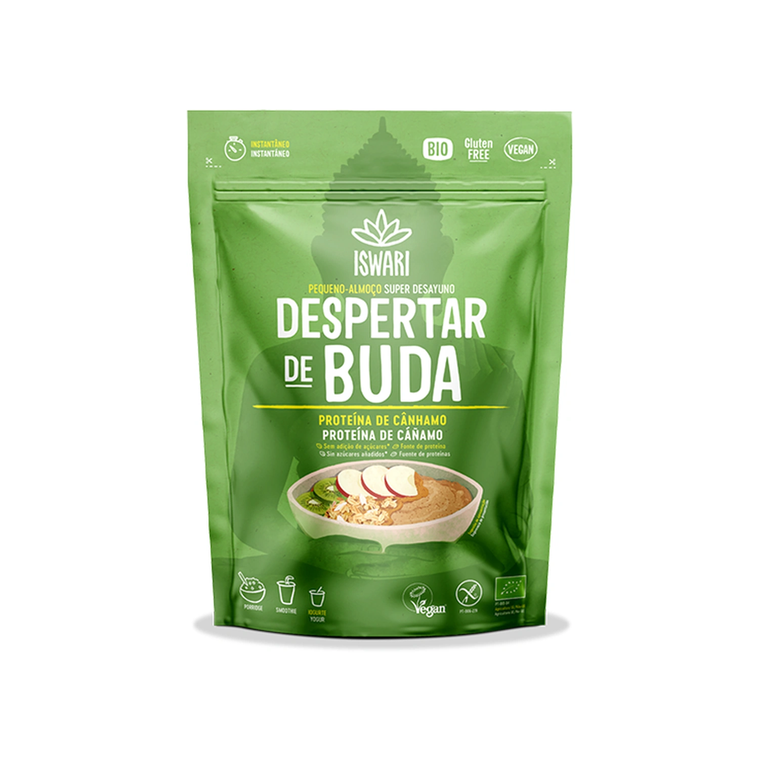 Desayuno Despertar de Buda con proteína de cáñamo Bio 360 g Iswari