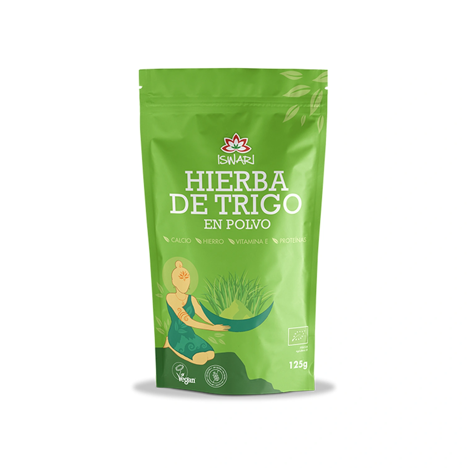 Hierba de trigo en polvo Bio 125 g Iswari