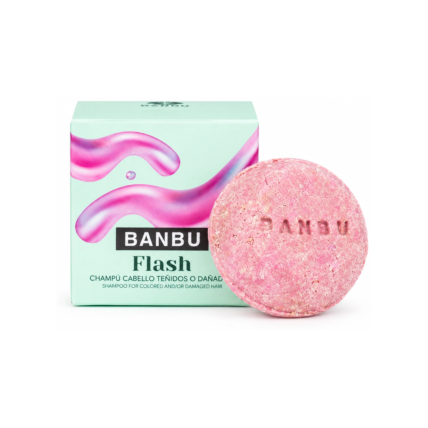 Champú sólido FLASH reparador para cabello dañado y teñido 75 g BANBU
